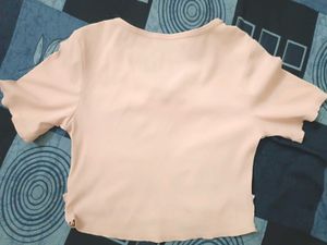 Light Peach Short Tshirt Top