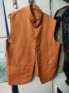 ORANGE COLOUR  Hand Stiched  COATY