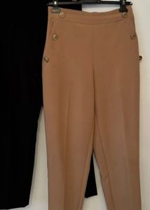 Zara Beige Cigarette Pants