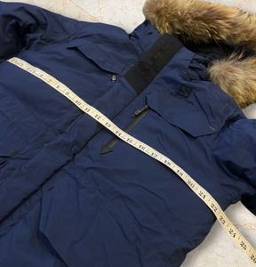 Salomon Blue Winter Parka with Fur Hood