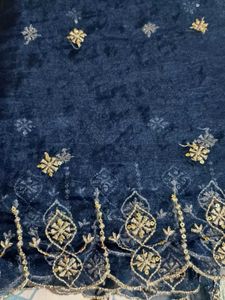Elegant Navy Blue Dupatta