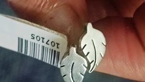 Silver Earrings With Tag