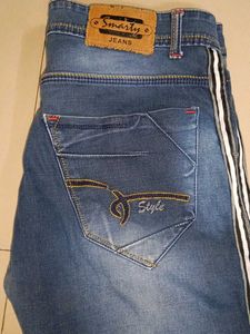 Striped Denim Jeans