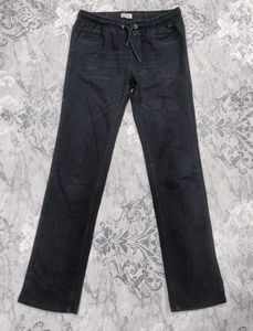 Black Denim Joggers