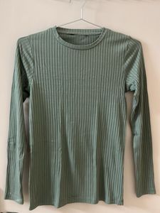 Effortless Earth Tone Ribbed Long Sleeve Top