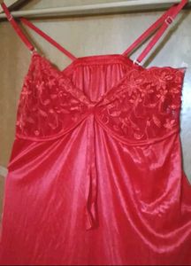 Brand New Bridal Red 2 Piece Long Nighty Set