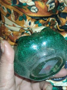 Green Glitter Lotus Bowl