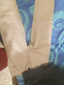 Beige Casual Pants