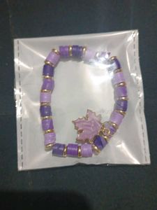 Beaded Bracelet with Heart Charm