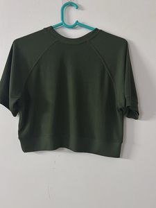 Olive Crop Top
