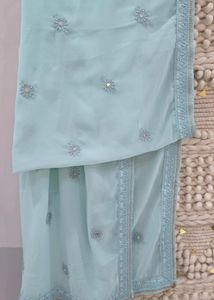 Sky Blue Colour Sharara Set With Duppata