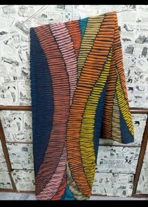 Women Crushed Pleated Multicolor Designer Saree