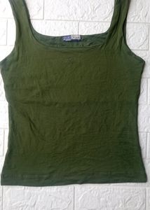 Tank And Padded Top Black/ Olive Green