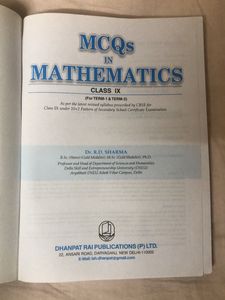 R.D. Sharma Mathematics MCQ Book