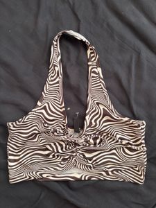 Zebra Print Halter Top