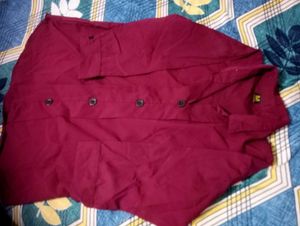 Maroon Long Sleeve Shirt - Size M