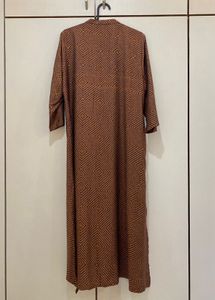 Stop | Brown Printed Mandarin Women’s A-line Kurta