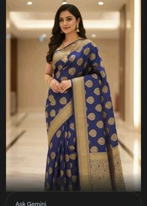 Elegant Blue Silk Saree