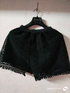 Women Black Lace Top