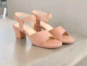 Pink Block Heel Sandals