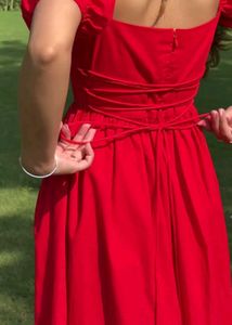 Red  Cute Dress
