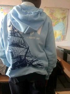 Ocean Print Blue Hoodie