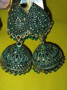 Green Latest Fancy Jhumka