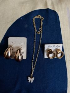 Trendy Earrings &amp; Necklace Set