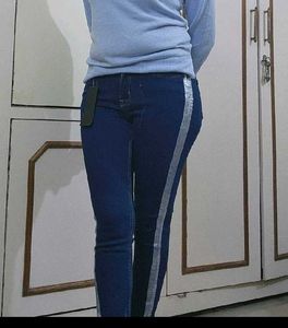 ONLY Sheen Stripes Skinny Fit Jeans