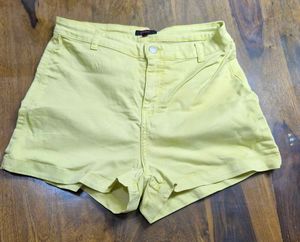 Neon Retro Denim Shorts