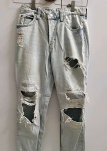 Ripped Light Wash Jeans