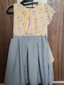 Girls Yellow Floral Dress