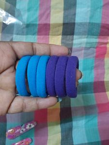 12 colorful rubber bands 2 pairs tic tac pin