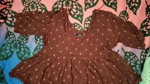 Cute Maroon Polka Dot Top