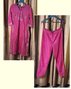 ZIYAA Brand Kurta Bottom Set With Golden Prints Si