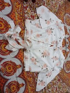 White Blouse/ Half Top