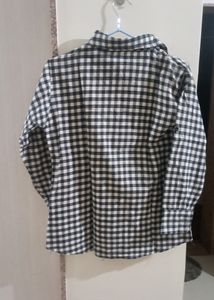 Black And White Check Pattern Full Sleeve Shirt