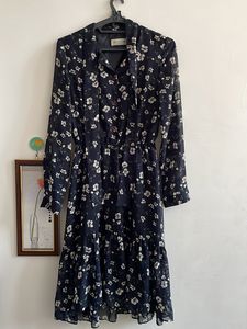 Floral Korean Midi Dress