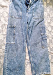Denim Cargo Pants