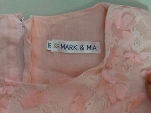 Peach Embellished Girls Dreamy Ball Gown