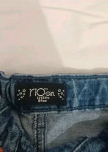 Girls' Dark Wash Embroidered Jeans