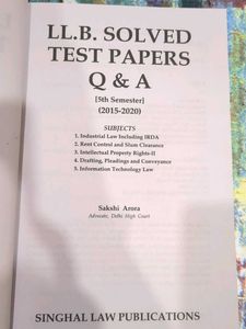 LLB Solved Test Papers