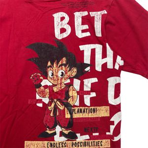 Red Goku Printed oversized T-shirt