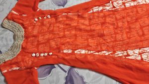 Orange Layered  Dress👗