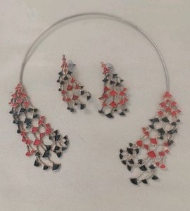Combo Of 3 Stylish Neck Choker with Earrings ....This All Pieces R New But unfortunately I Have No Price Tag So I Choose Condition Like New....Colors Also Available