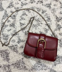 Burgundy Chain Crossbody