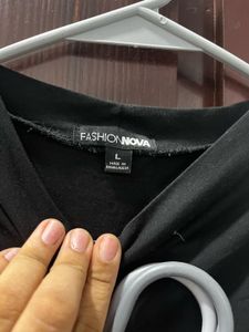 Black Mock Turtle Neck Crop Top