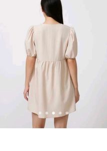 Cute Puff Sleeve Mini Dress