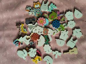 Wooden Diy Craft Buttons