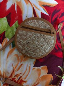 Woven Circle Crossbody Bag